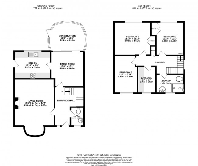 Floorplan for Beathwaite Drive, Bramhall, sk7