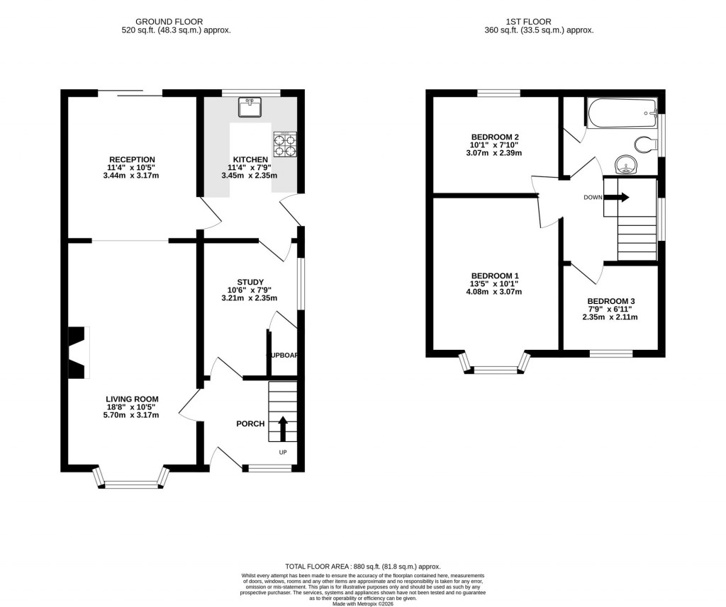 Floorplans For Central Drive, Bramhall, SK7