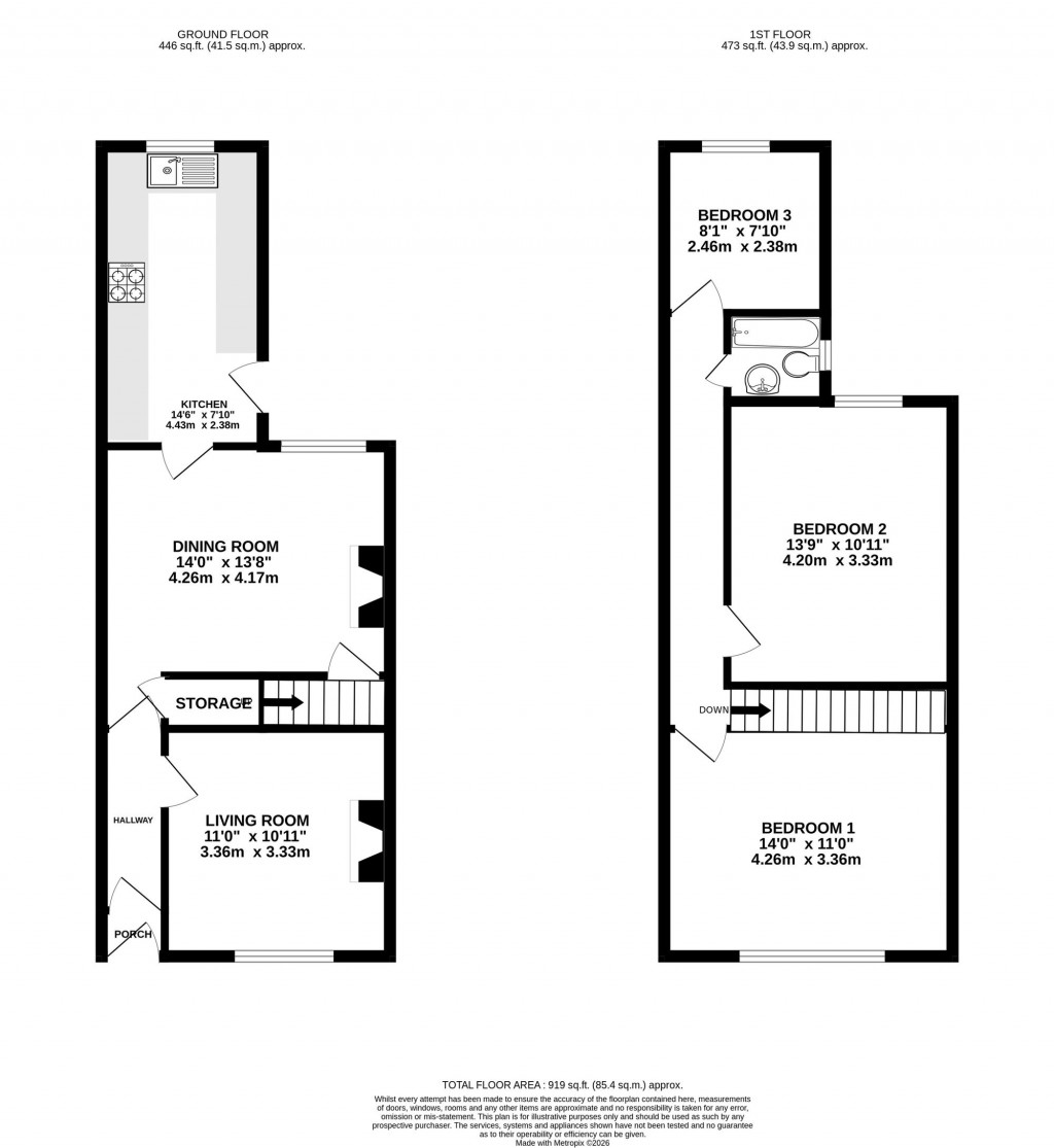 Floorplans For Dale Street, Stockport, SK3