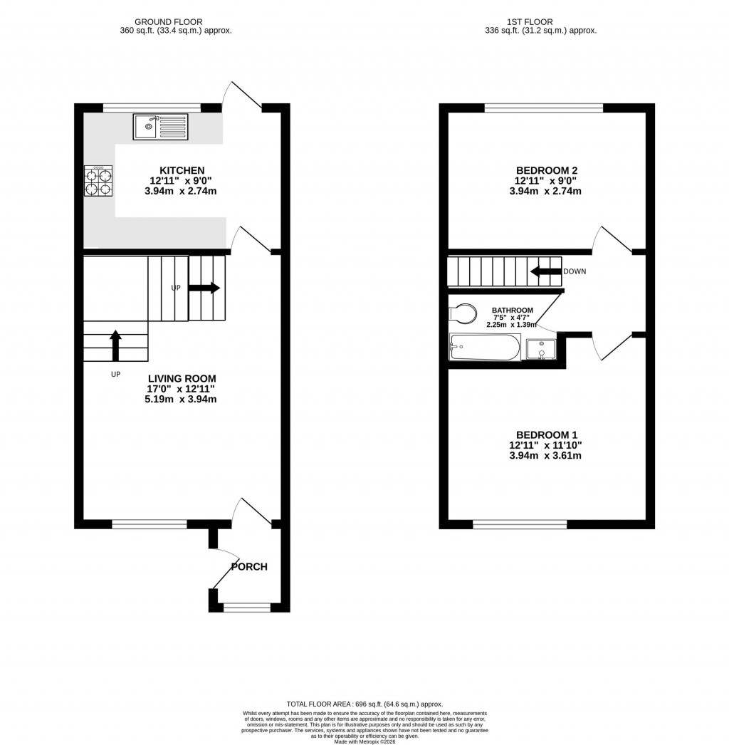 Floorplans For Portrea Close, Stockport, SK3