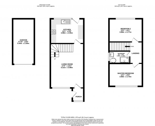Floorplan for Sherford Close, Hazel Grove, sk7