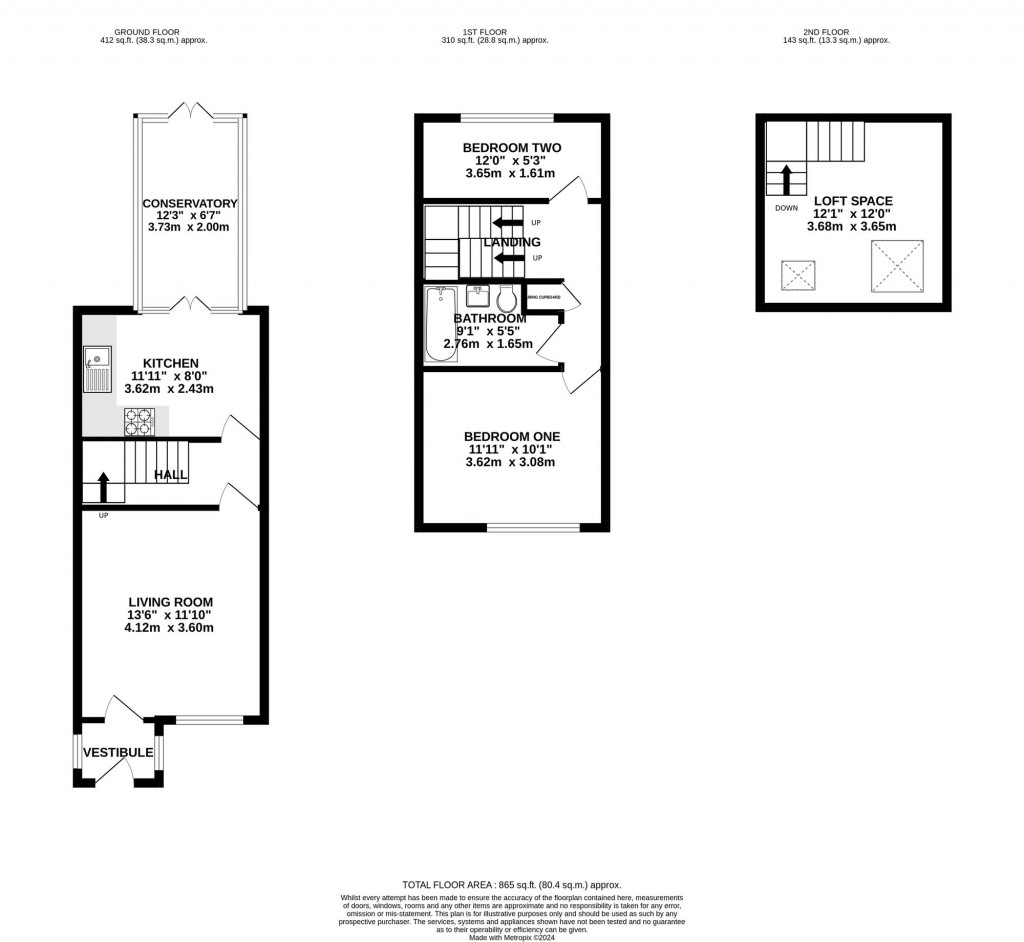 Floorplans For Exeter Walk, Bramhall, SK7