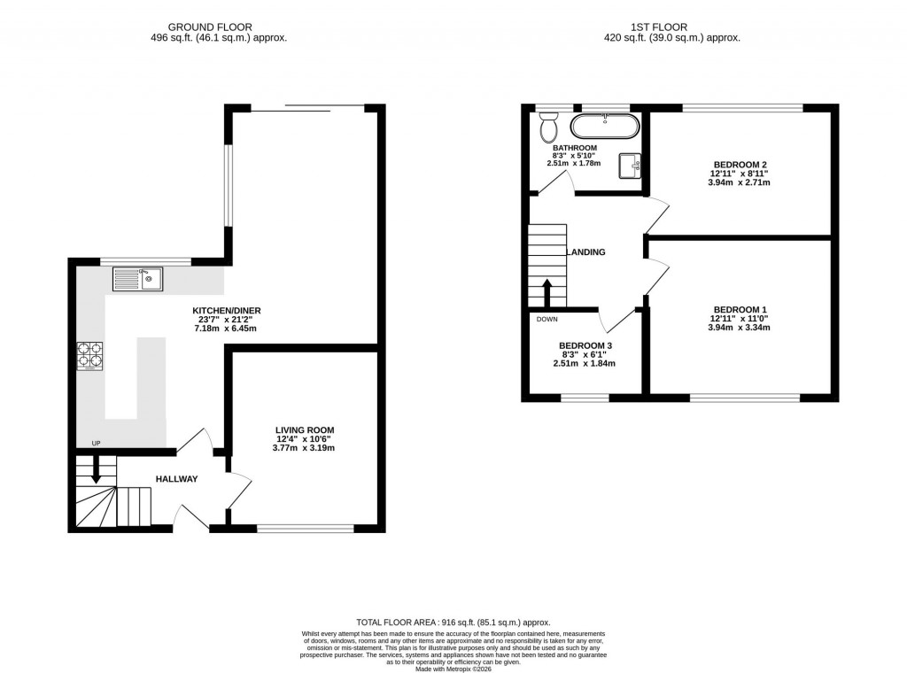 Floorplans For Central Drive, Bramhall, SK7