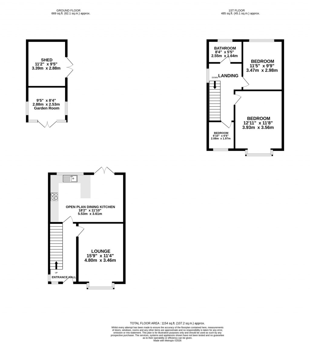 Floorplans For Sydney Road, Bramhall, SK7