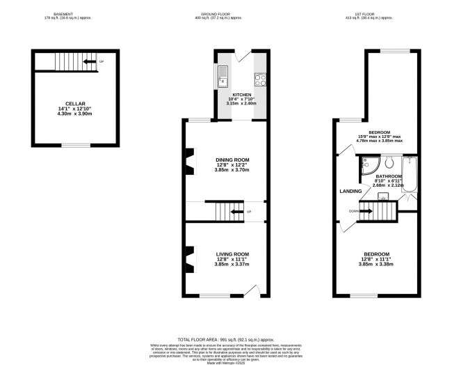 Floorplan for Countess Street, Stockport, sk2
