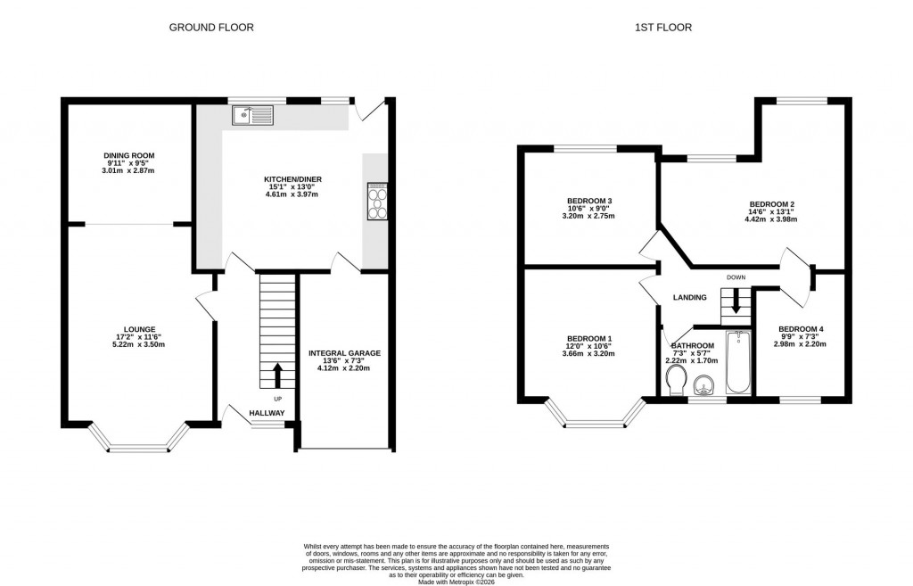Floorplans For Lydney Avenue, Heald Green, SK8