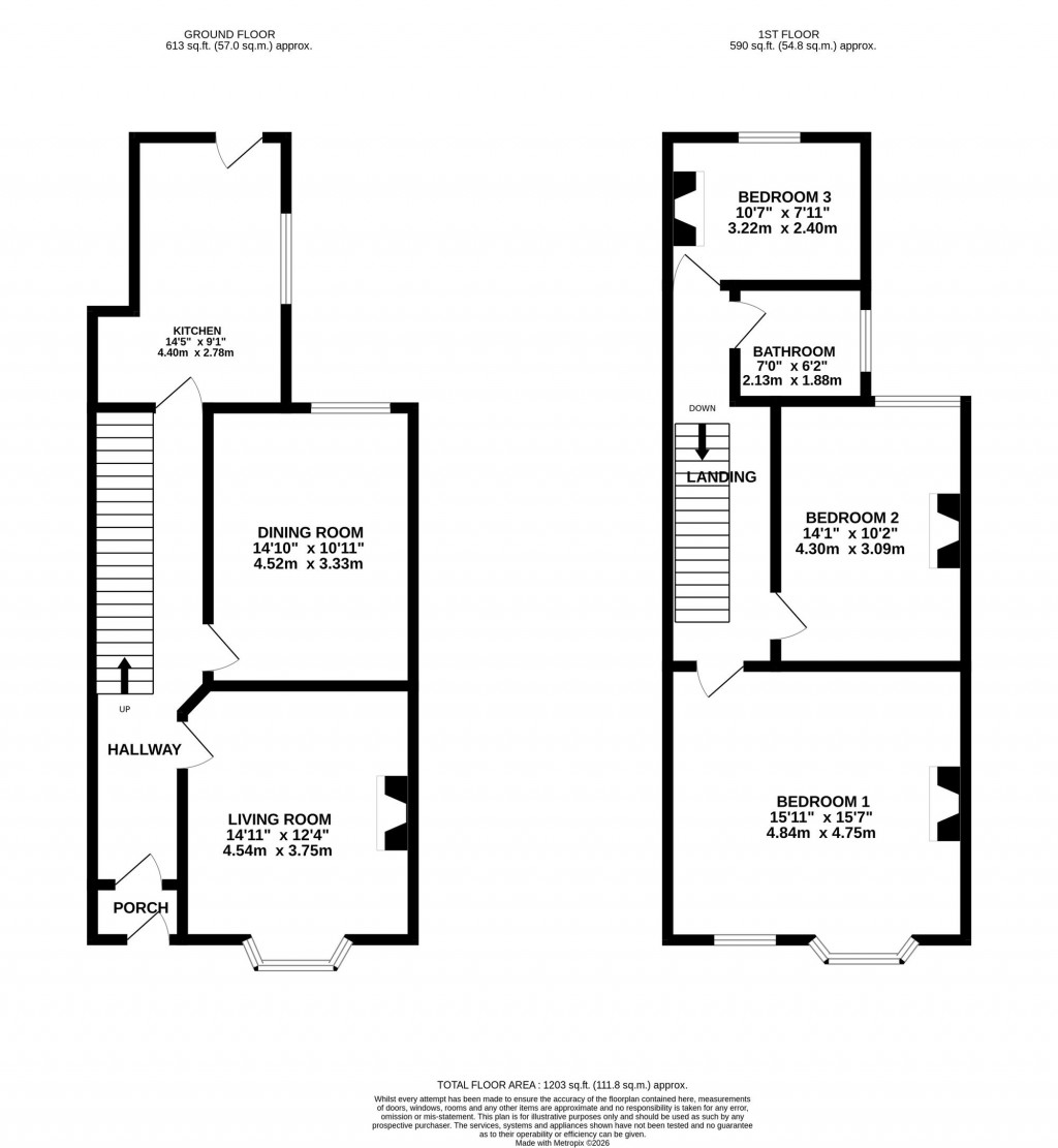 Floorplans For Kennerley Road, Stockport, SK2