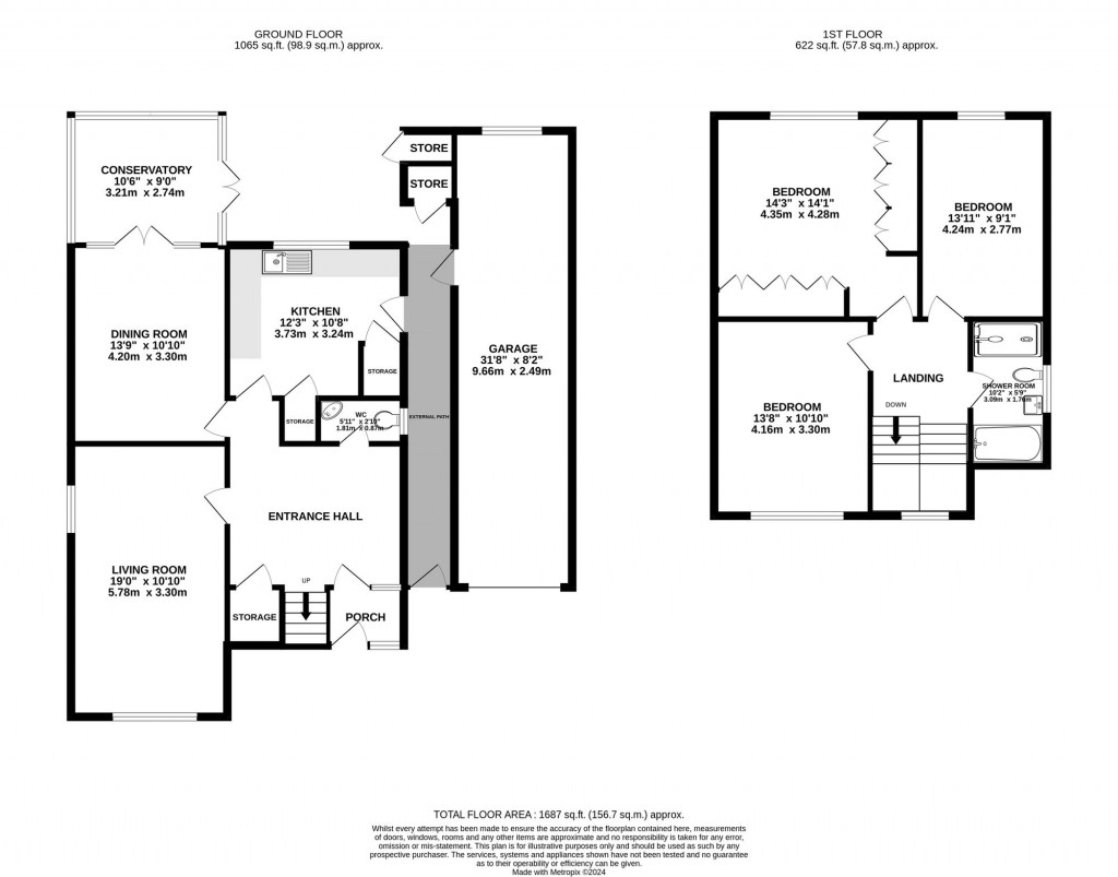 Floorplans For Rossall Drive, Bramhall, SK7