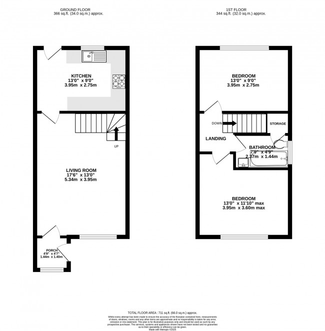 Floorplan for Portrea Close, Stockport, sk3
