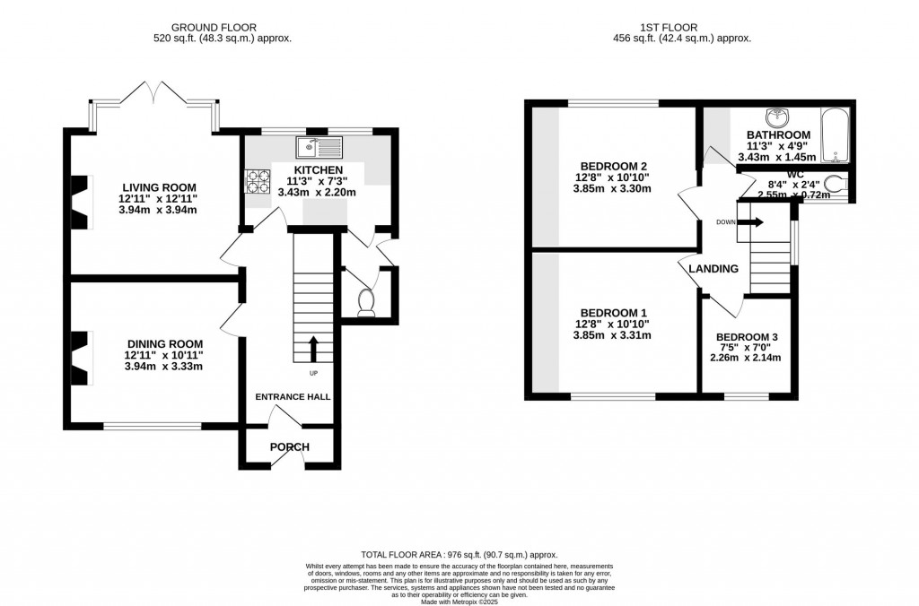 Floorplans For Fords Lane, Bramhall, SK7