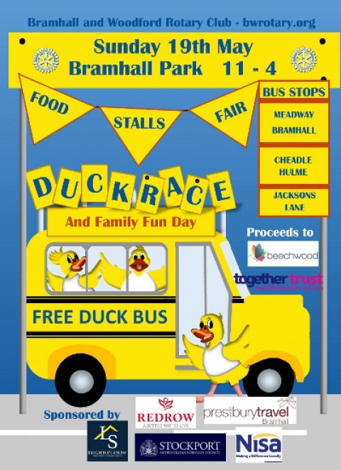 Leighton Snow sponsors Bramhall Duck Race charity event