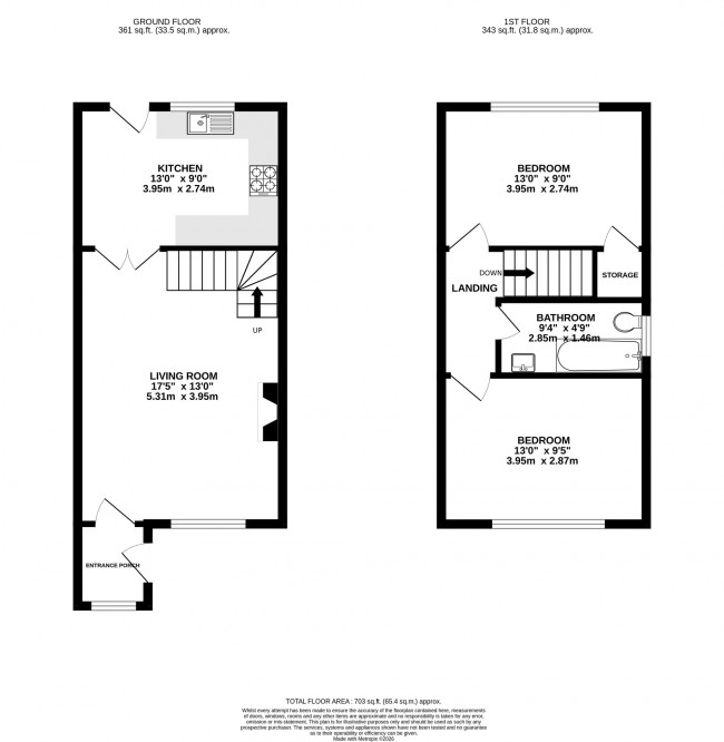 Floorplan for Bickerton Drive, Hazel Grove, sk7