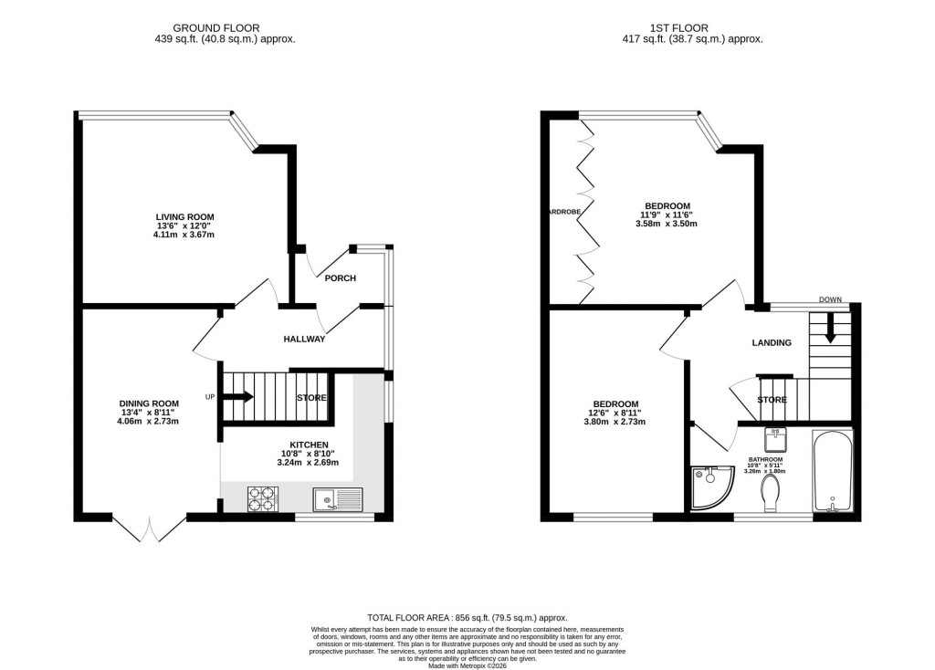 Floorplans For Tideswell Road, Hazel Grove, SK7