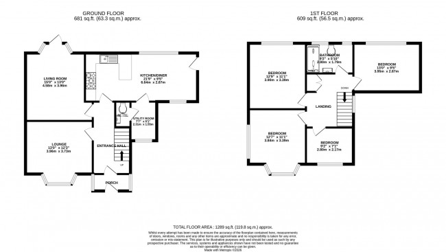 Floorplan for Norwood Avenue, Bramhall, sk7