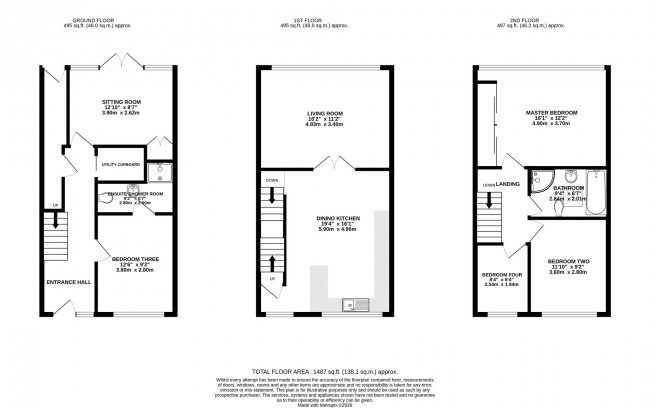 Floorplan for Newquay Drive, Bramhall, sk7
