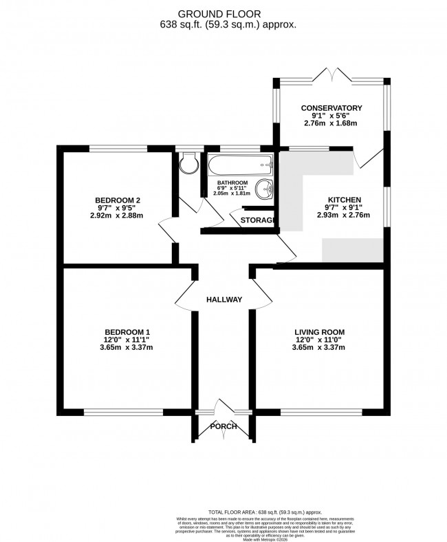 Floorplan for Hurst Avenue, Cheadle Hulme, sk8